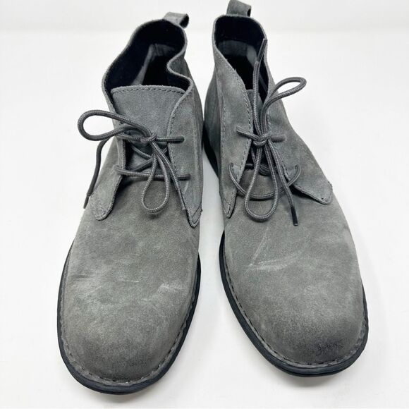 Mens Born Suede Lace Up Grey Boots Size 11.5 - Picture 4 of 8